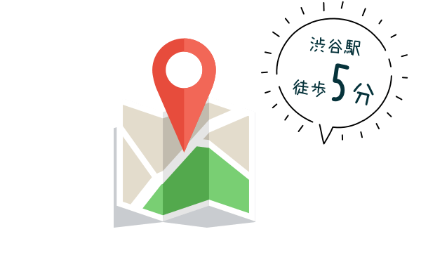 渋谷駅　徒歩5分